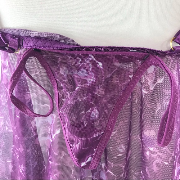 Spree Intimates Babydoll T-string Thong Two Piece Lingerie Set NWT - Picture 8 of 12